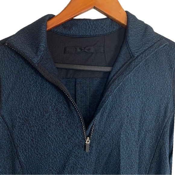Lululemon Outrun 1/2 Zip Running Luon Spray Jacquard Alberta Lake Black Pullover - Picture 8 of 13